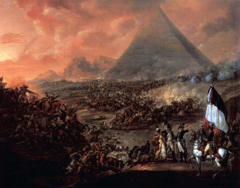 Battle of the Pyramids, July 21st, 1798, by François-Louis-Joseph Watteau (1758-1823), Location TBD.